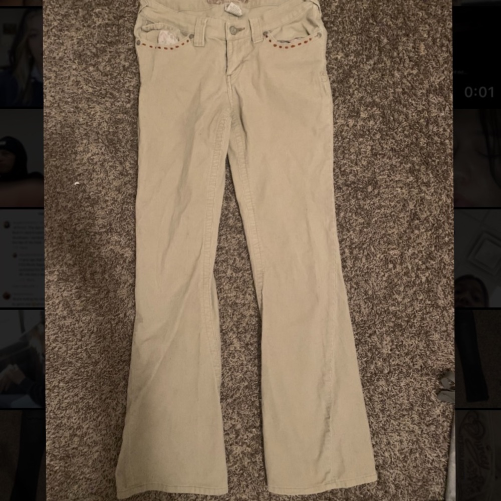 tan bootcut jeans